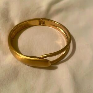 Custom jewelry, gold matte finish cuff bracelet